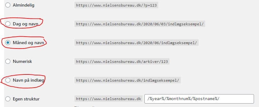 Indstil dine permalinks i ældre versioner af WordPress, så du kan bruge dine URLer til SEO